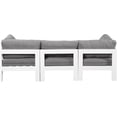 thumbnail image 3 of Meridian Furniture Nizuc Gris Canapé Modulaire d'Extérieur pour Patio, 3 of 9