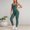 Dark Green, variant on Women's Jumpsuit Long Sleeve Workout Bodysuit with Removable Padding Wide Straps for Yoga Gym Fitness