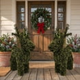 thumbnail image 2 of My Texas House Boxwood Deer Topiary Christmas Decoration, Green, 29", 2 of 5
