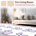 thumbnail image 2 of ODIKA 4'x6' Machine Washable Non-Slip Area Rug, Buffalo Plaid Bunny Ears Spring Festival Celebration Decorative High Traffic Rug with Pad, Purple, 445101, 2 of 8
