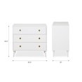 thumbnail image 3 of 3 Drawer Dresser, Wood Chest Drawers with Storage for Closet, Bedroom, Living Room and Hallway, Drawers Dresser Bedside Nightstand, White, 3 of 13