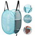 thumbnail image 4 of Unique Bargains 1 Pc 75L Folding Laundry Basket Durable Folding Laundry Hamper for Bathroom 14.17"x14.17"x22.83" Blue, 4 of 6