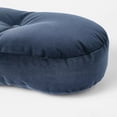 thumbnail image 3 of Velvet Oval Shaped Throw Pillow with Tufted Center Navy - Threshold™ designed with Studio McGee: Indoor Polyester Decorative Cushion, 3 of 4