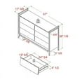 thumbnail image 2 of 58" Solid Wood Modern Angle-Face 6 Drawer Dresser - Walnut, 2 of 6