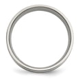 thumbnail image 4 of Diamond2Deal Titanium Brushed w/Sterling Silver Inlay 8mm Grooved Men's Band Size 9, 4 of 5