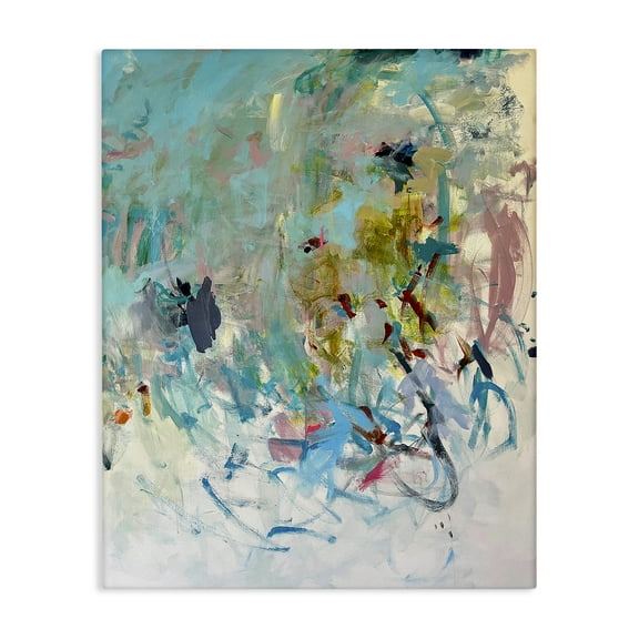 Stupell Industries Chaotic Ombre Scribble Abstract Painting Gallery Wrapped Canvas Art Print Wall Art, 16 x 20