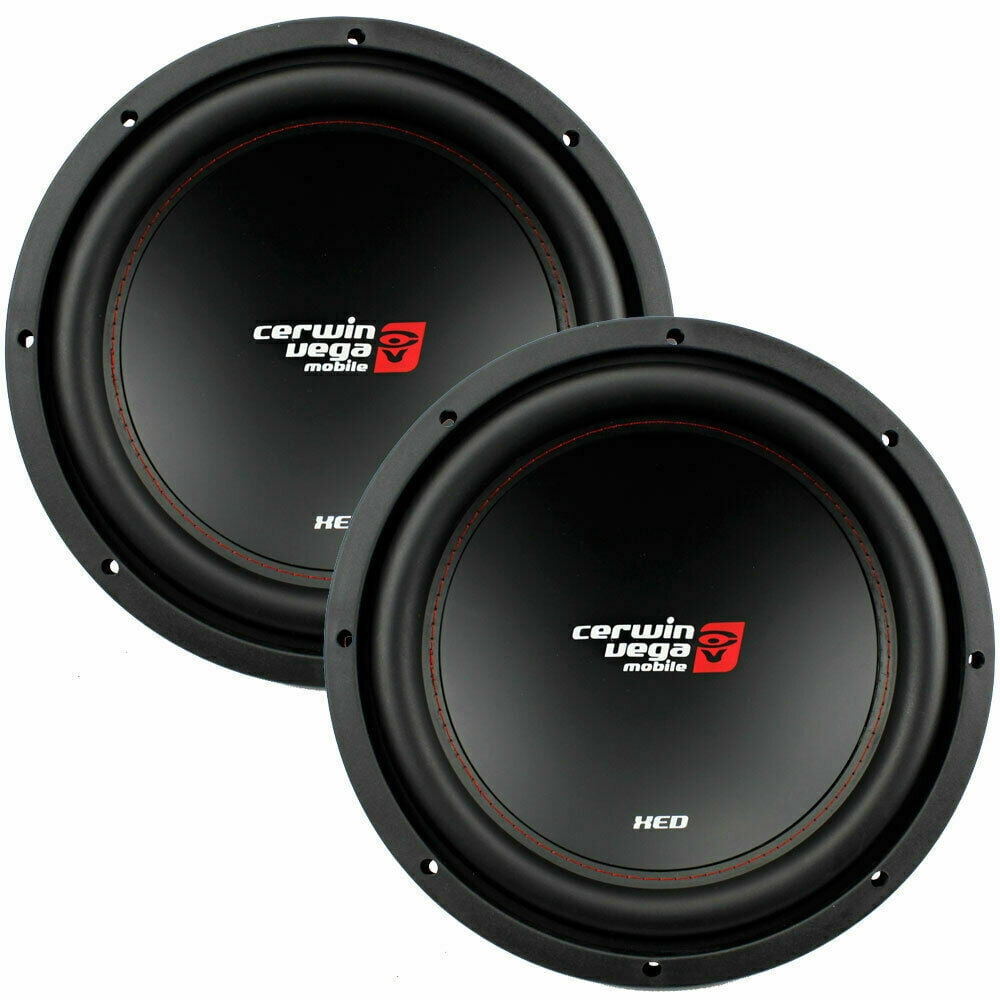 2 CERWIN VEGAÂ® XED12v2 XED-SERIES 1000W 12" SVC 4-OHM CAR AUDIO SUBWOOFER WOOFER