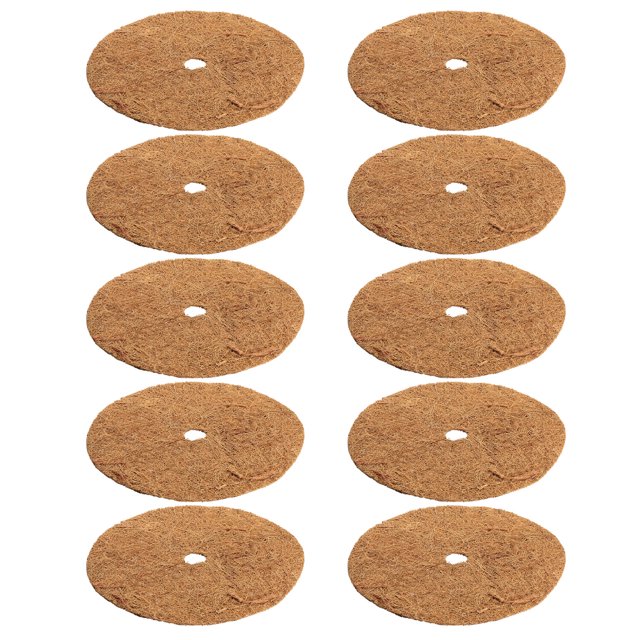 Uxcell 10Pcs Coconut Fibers Mulch Ring, Coco Coir Tree Protector Mats Tree Disc Plant Cover Protection 12 Inch