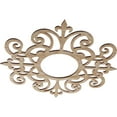 thumbnail image 2 of Ekena Millwork 22"OD x 7 1/8"ID x 1/4"T Dijon Wood Fretwork Pierced Ceiling Medallion, Red Oak, 2 of 3