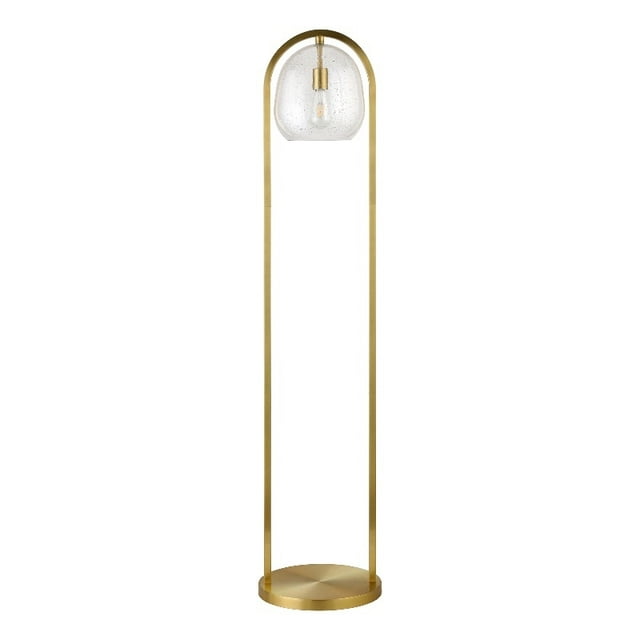 Henn&Hart Lampe de Sol Moderne en Métal 14"W Finition Laiton Brossé