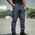 thumbnail image 2 of Men's Stretch Tactical Pants, Lightweight Water Resistant Ripstop Cargo Pants with Multi Pockets Casual Outdoor Work Hiking Pants (No Belt) for Travel, 2 of 5