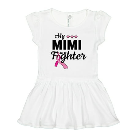 

Inktastic Breast Cancer Awareness My Mimi is a Fighter Gift Toddler Girl Dress