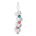 thumbnail image 3 of Multi-Colored Birdcage Toy with Cinerite Stone String for Parrots and Large Cages 12.5 inches, 3 of 4