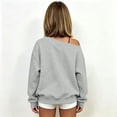 thumbnail image 4 of Dweltoz Girls Off The Shoulder Sweatshirt Asymmetrical Long Sleeve Pullover Casual Cute Solid Color Tops 2026 Fall Trendy Y2K Sweatshirt,Gray 11-12 Y, 4 of 5