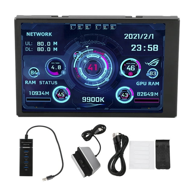 Oubit IPS Mini Screen,3.5in IPS USB PC Computer Data Monitor PC Data Monitor Effortless Installation