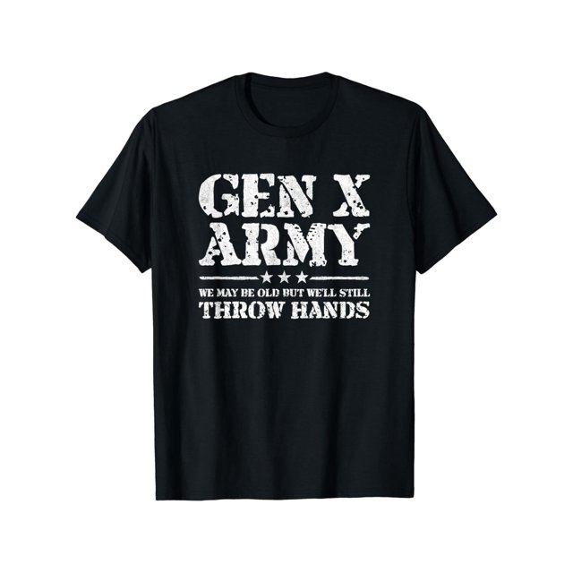 Pure Cotton T-shirtGen X - Gen Xer - Generation X - Throw Hands - Funny Gen X T-Shirt Casual Shortsleeve Man Menswear
