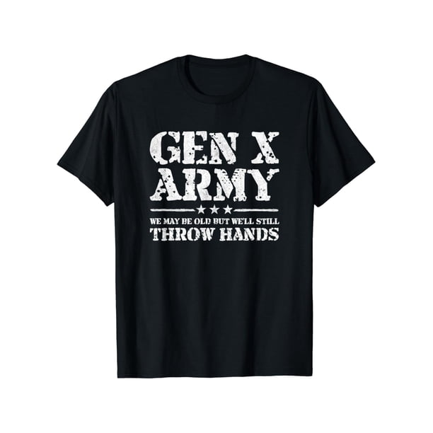 Pure Cotton T-shirtGen X - Gen Xer - Generation X - Throw Hands - Funny Gen X T-Shirt Casual Shortsleeve Man Menswear