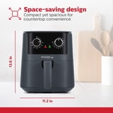 Holstein Housewares 4.4QT Air Fryer. Your All-in-One Culinary Solution. Air fry, roast, bake or grill. Adjustable temperature and time, Hot air technology and Dishwasher Safe, 1400W, Grey — image 8
