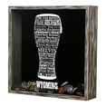 thumbnail image 4 of Torched Wyoming Beer Typography Shadow Box Wall Mount Decor 13"x13"x3" Gray, 4 of 8