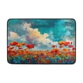 thumbnail image 5 of Bathroom Sets Curtain and Rug Sets 23.6x15.7 in Non-Slip Mat and 60x72 in Shower Curtain for Home Bath Dcor Beautiful Flower Field, 5 of 8