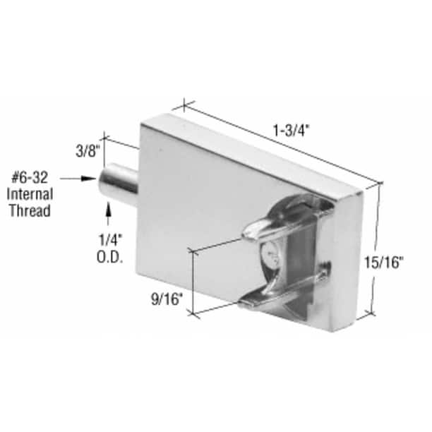 CRL Chrome Towel Bar Bracket with Threaded Stud