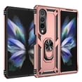 thumbnail image 6 of Decase For Samsung Galaxy Z Fold4,Shockproof Magnetic Metal Rotating Ring Holder Stand Protector Case Cover,Rosegold, 6 of 7