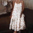 thumbnail image 1 of Puntoco Vestidos Mujer Verano Mujer Verano Estampado Floral Vestido Largo Sin Mangas Correa Cuello Redondo Plisado Vestido Suelto, 1 of 6