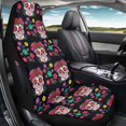 thumbnail image 7 of Chririnla Sugar Skull Floral Print, Washable Easy to Install Car Seat Covers Front Set Removable Protective Interior Accessory for Interior Accessories, 7 of 7