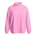 thumbnail image 3 of CUSTG Ladies Hoodless Pullover Lightweight Stylish Knit Long Sleeve Crewneck Unlined Fashion Versatile Top Sweatshirt, 3 of 4