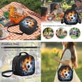 thumbnail image 6 of Yspwyqan Fire Water Soccer Ball Boys Backpack and Lunch Box Set, 4 Piece Lightweight Trendy Kids Backpack Set for Elementary Middle School Camping Travel, 6 of 7