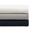thumbnail image 2 of Nautica Home | Baird Collection 100% Cotton Signature Diamond Weave Pattern Cozy Blanket, Soft and Durable for All Seasons, Easy Care Machine Washable, Full/Queen, Navy, 2 of 3