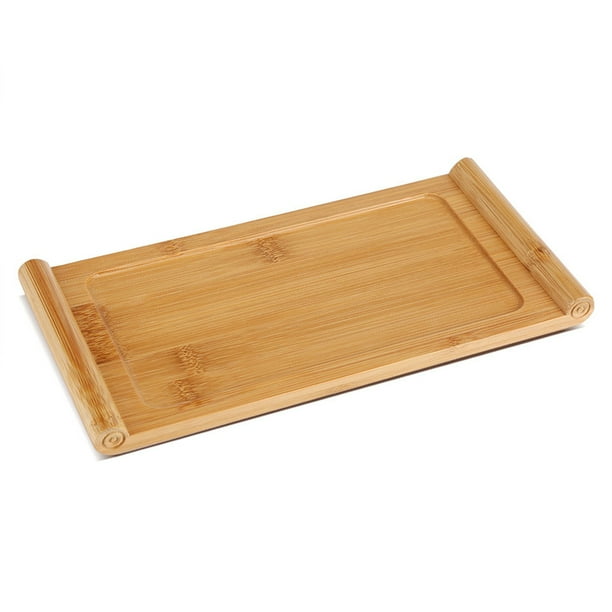 Plato para servir, bandeja de té de bambú, taza, bandeja de té, plato de té construido para profesionales Jadeshay A