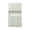 thumbnail image 4 of 70.87" Tall Kitchen Cabinet with 6-Doors, 1-Open Shelves and 1-Drawer, Freestanding Kitchen Pantry Cabinet, Microwave Storage Cabinet, White, 4 of 7