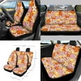 thumbnail image 2 of Yuyamidu Hippie Floral Car Seat Cover for Women Fashion Car Steering Wheel Cover Seat Belt Strap Pad Trash Bag Air Vent Organizer Pocket Rearview Mirror Cover Cup Holder Key Chain 15 PCS, 2 of 7
