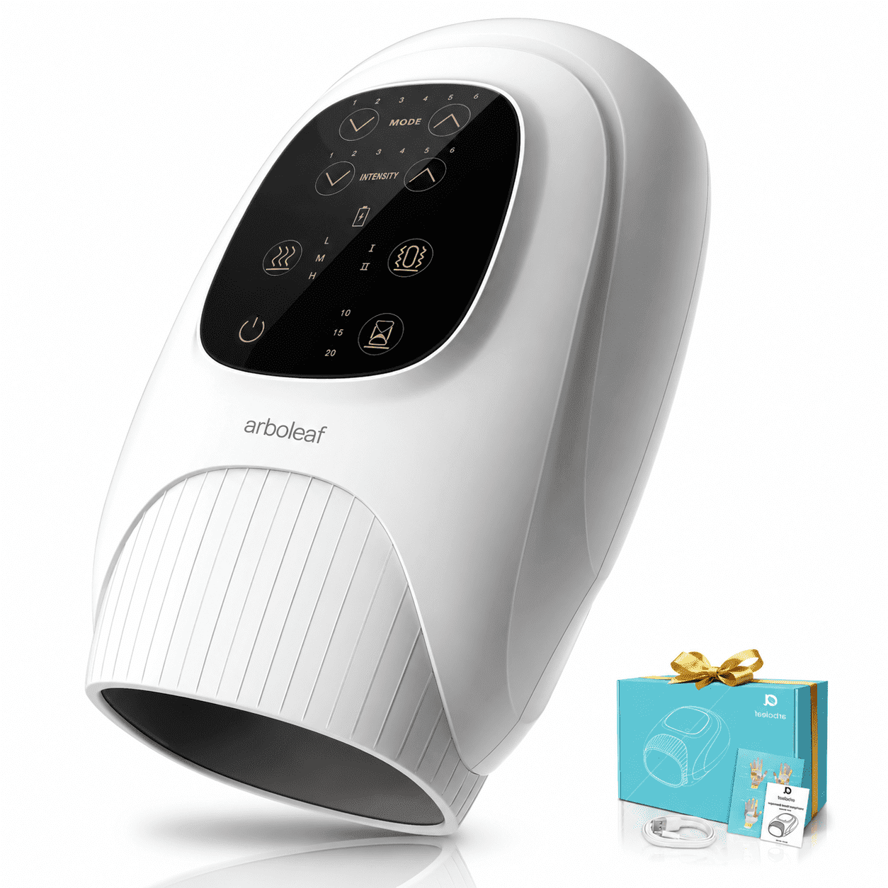 Arboleaf Cordless Hand Massager with Heat and Compression – 6 Modes, 3 Heat Levels, for Arthritis and Carpal Tunnel Relief, Gifts for Women Men