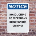 thumbnail image 4 of (2 Pack) No Soliciting No Exceptions Do OSHA Notice Sign 18 Inch X 24 Inch Plastic Sign, Weather Resistant, UV Protected for Workplace, Business, and Construction Site, Made in the USA, 4 of 8
