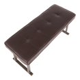 thumbnail image 5 of Roman Industrial Bench in Antique Metal and Espresso Faux Leather Cushion by LumiSource, 5 of 6