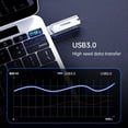 thumbnail image 3 of Mistaha Lenovo Thinkplus TPCU301Plus 256 Go à Double Interface USB3.0+Type-C Disque U Pivotant avec Boîtier en Alliage de Zinc, Conception Plug and Play, 3 of 7