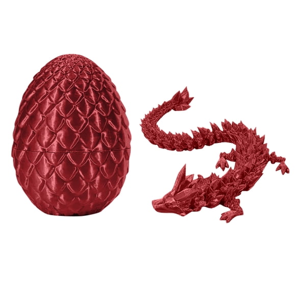 NAOJIE 3d Printed Dragon,Dragon,Dragon Toys,Fidget Toys,3d Printed Toys,3d Printed Dragon Eggs with Dragon Inside,Executive Dragon Fidget Desk Toys for Gifts,Home Office Decor -Black