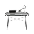 thumbnail image 5 of Sauder Metro Pike Mid-Century Metal & Wood Desk with Storage, Misted Elm Finish, 5 of 9