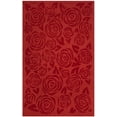 thumbnail image 2 of SAFAVIEH Martha Stewart Block Print Rose Floral Wool Area Rug, Vermillion, 5' x 8', 2 of 6