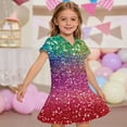thumbnail image 2 of Girls Polo Dress with Pockets, Short Sleeve Collared Stretchy Ruffled Placket School Uniform Shirt Dress, 2 of 5