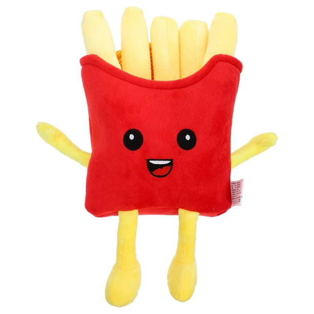 FELTECHELECTR Cojín de peluche con forma de papas fritas, divertido y divertido juguete de peluche.
