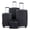Black, variant on Alvantor 4 Pcs Hardside Luggage Set with Spinner Wheel, Combination Lock and 14" Cosmetic Case, Black