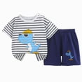 thumbnail image 3 of Toddler Boys Clothes Summer Outfit Sets 2 Piece Graphic Cute Cartoon Print T-shirts and Shorts With Pocket Playwear Sets, 3 of 5