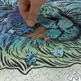 thumbnail image 4 of Ambesonne Lion Jigsaw Puzzle, Portrait King of Forest, Heirloom-Quality Fun Activity for Family Durable Cardboard, 1000 pcs, Pale Blue Turquoise, 4 of 5