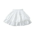 thumbnail image 5 of hoksml Fashionable Girls' Cake Puff Skirt Solid Color Elastic High Waist Pleated Flowing Dance Ballet Skorts Casual Half Versatile Skirt, 5 of 6