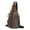 Grey, variant on Back New Retro Chest Bag Men's Crazy Horse Leather Canvas Bag