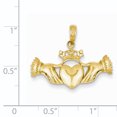 thumbnail image 2 of Beautiful 14k Polished Claddagh Pendant, 2 of 2