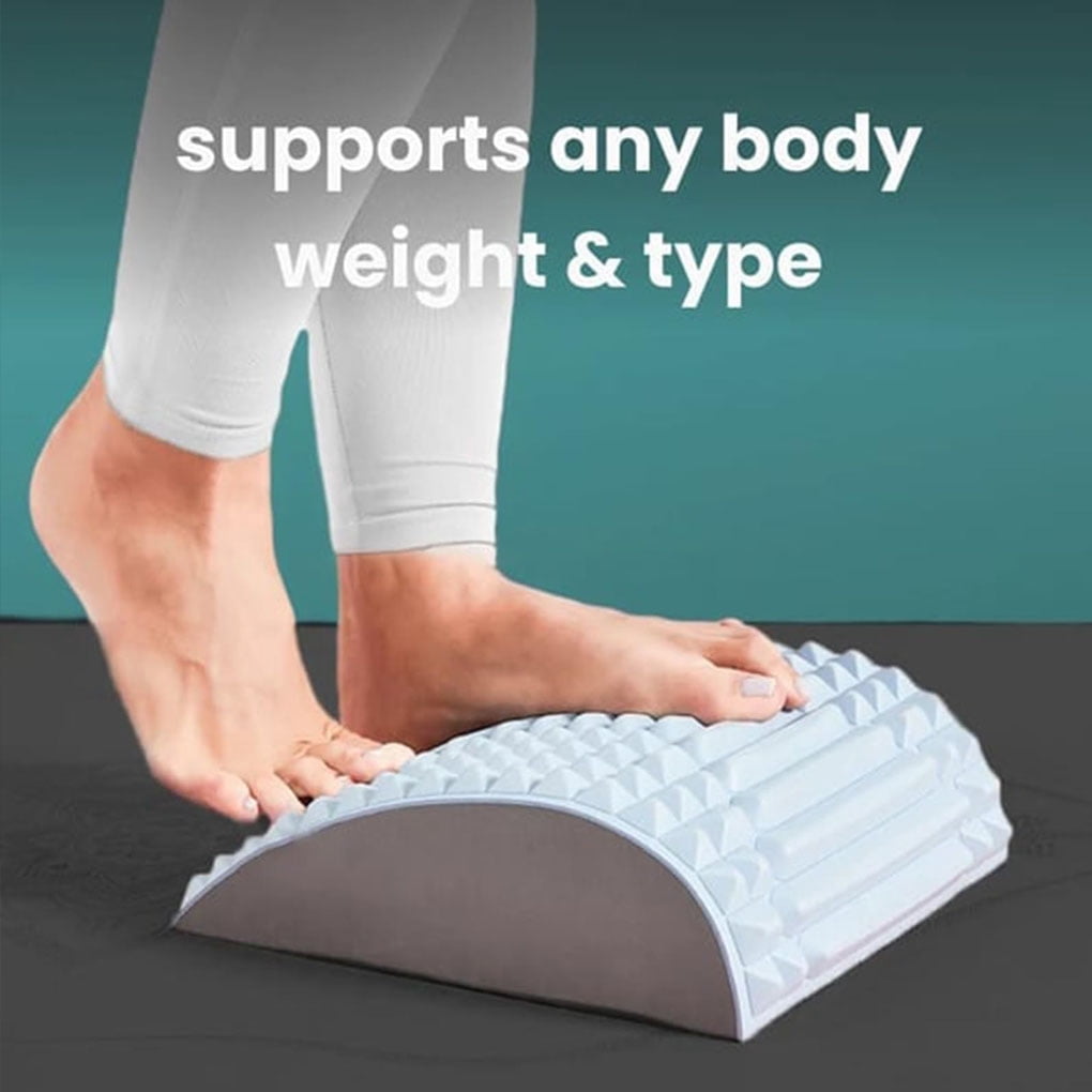 Back and Neck Support Stretcher Massager for Back and Cervical Pain Relief, Muscle Relaxation, Orthopedic Back and Neck Stretcher, Spinal Support Equipment for Herniated Discs(Grey)